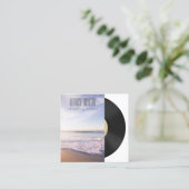 デザインユーザー独自の音楽アルバムカバー スクエア名刺 (スタンド正面)