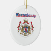 デザインルクセンブルクのグランジな紋章付き外衣 セラミックオーナメント (右)