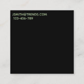 デザインレトロプロフェッショナル モダン スクエア名刺 (裏面)