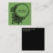 デザインレトロプロフェッショナル モダン スクエア名刺 (正面/裏面)