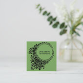 デザインレトロプロフェッショナル モダン スクエア名刺 (スタンド正面)