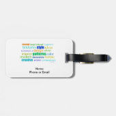 デザインワードのコラージュ ラゲッジタグ (裏面横)