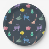 デザイン付きおもしろいキャラクターハローウィンパーティ ペーパープレート (正面)