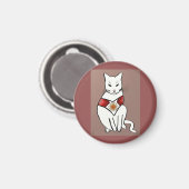 デザイン付きアステカ猫 マグネット (正面/裏面)