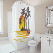 デザイン付き婦人基本ポロシャツモダン シャワーカーテン (インサイチュ)