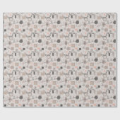 デザイン付き最小限の幾何学的パタモダンーン ラッピングペーパー (フラット)