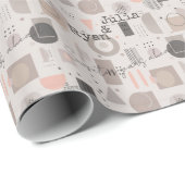 デザイン付き最小限の幾何学的パタモダンーン ラッピングペーパー (ロールコーナー)