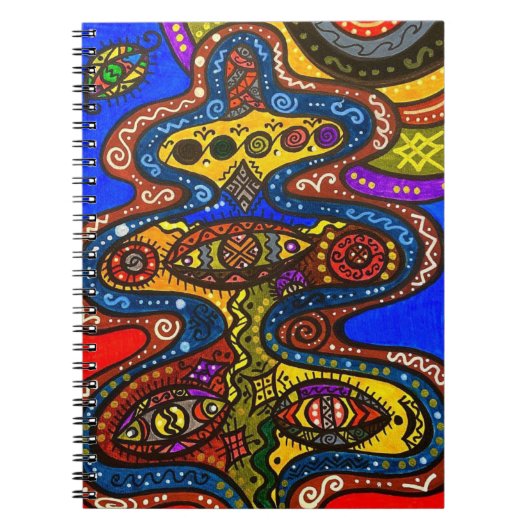 デザイン付き記事のユニーク日記 ノートブック (正面)