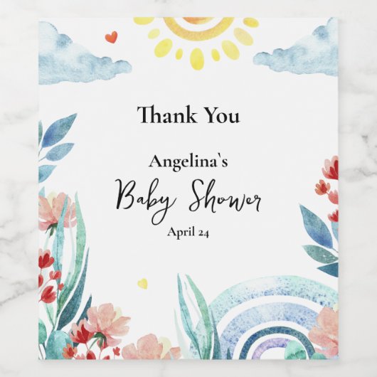 デザイン付き飲食物ラベルセット ワインラベル (シングルラベル)