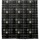 デザイン付き黒シャワーカーテン シャワーカーテン (正面)