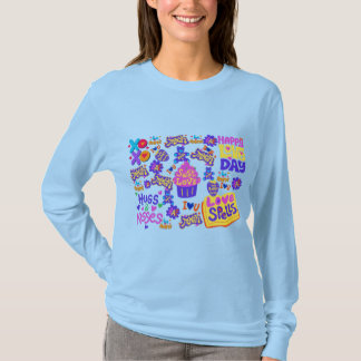 デザイン付きTシャツかわいらし。 Tシャツ