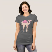 デザイン化された可愛いグラフィック1ハンプドカメルTシャツ Tシャツ (正面フル)