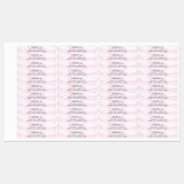 デザイン名別赤面ピンクマーブルスクリプトビジネス ラベル (シート)