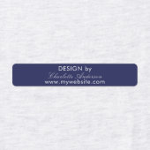 デザイン名海軍ブルーホワイトスクリプトビジネス ラベル (デザイン1)