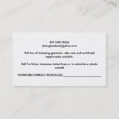 デザイン変更あなた自身の名刺 予約カード (裏面)