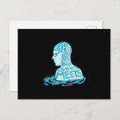 デザイン夏物用泳ぐ人ギフト 案内ポストカード (正面/裏面)