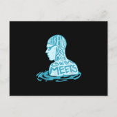 デザイン夏物用泳ぐ人ギフト 案内ポストカード (正面)