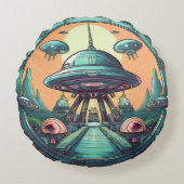 デザイン局の未来的な場面を宇宙する ラウンドクッション (正面)