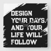 デザイン日... スクエア壁時計 (正面)