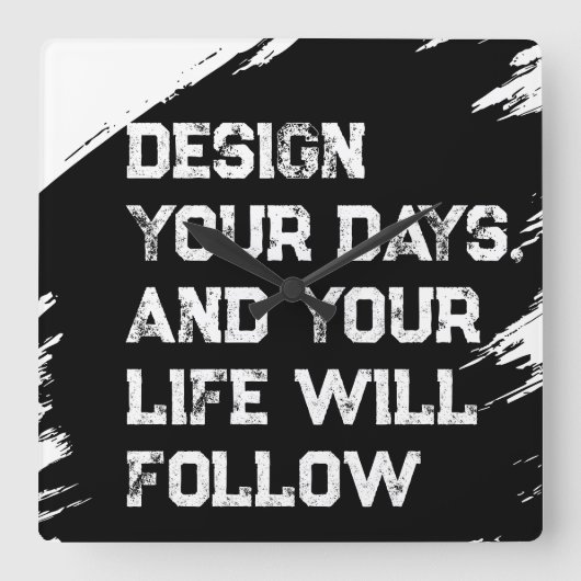 デザイン日... スクエア壁時計 (正面)