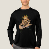 デザイン波フード付 トライブレンドTシャツ (正面)