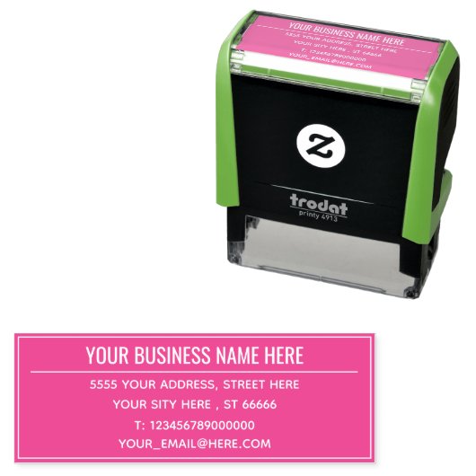 デザイン独自のアドレスの色の自動手書きスタンプ セルフインキングスタンプ (インサイチュ)