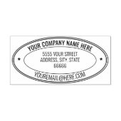 デザイン独自のアドレス楕円スタンプテンプレート セルフインキングスタンプ (デザイン)