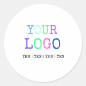 デザイン独自のカスタムパーソナライズされたロゴ ラウンドシール (正面)