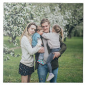 デザイン独自のカスタムパーソナライズされた写真 タイル (正面)