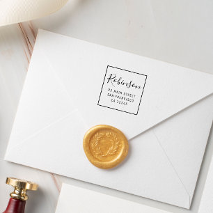 デザイン独自のカスタムファミリ名差出人住所 セルフインキングスタンプ