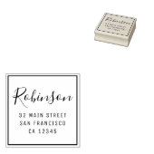 デザイン独自のカスタムファミリ名差出人住所 ラバースタンプ (押印)