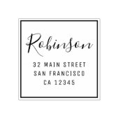 デザイン独自のカスタムファミリ名差出人住所 ラバースタンプ (インプリント)