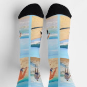 デザイン独自のカスタムフォトコラージソックス ソックス (上部)