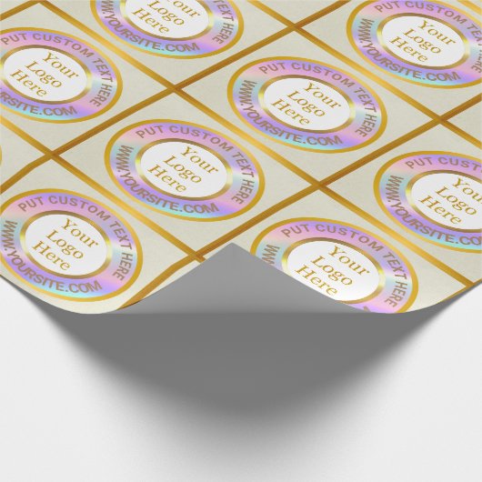 デザイン独自のカスタムモダンロゴビジネスWrappi ラッピングペーパー (角)