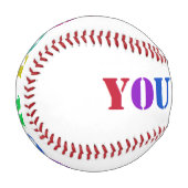 デザイン独自のカスタム会社ロゴ野球 野球ボール (正面左)