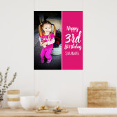 デザイン独自のカスタム写真誕生日 ポスター (キッチン)