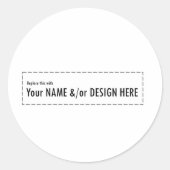デザイン独自のカスタム名前のパーソナライズデザイン ラウンドシール (正面)