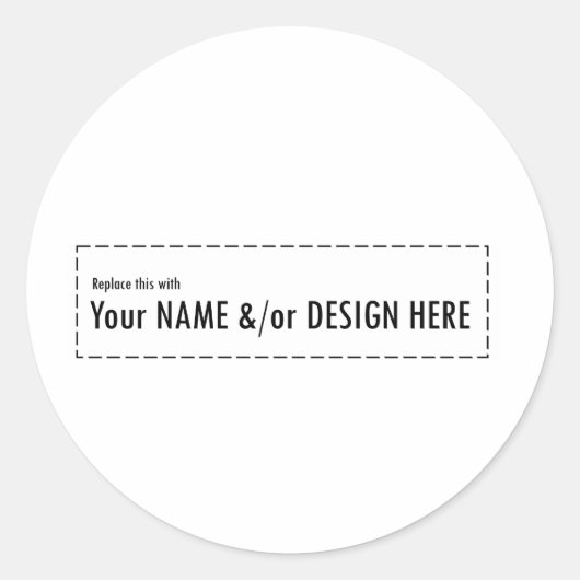 デザイン独自のカスタム名前のパーソナライズデザイン ラウンドシール (正面)