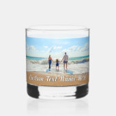 デザイン独自のカスタム文字写真パーソナライズされた ウイスキーグラス (正面)