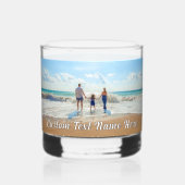 デザイン独自のカスタム文字写真パーソナライズされた ウイスキーグラス (裏面)