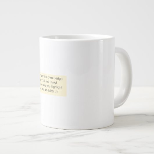 デザイン独自のジャンボマグ ジャンボコーヒーマグカップ (正面右)