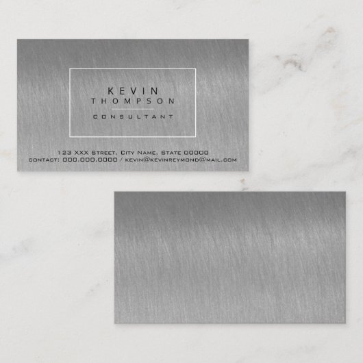 デザイン独自のスチールグレープロ標準 名刺 (正面/裏面)