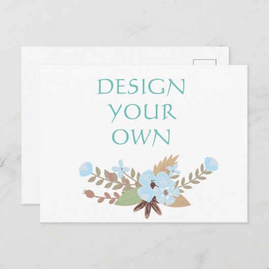 デザイン独自のセーブ・ザ・デート案内 案内ポストカード (正面/裏面)