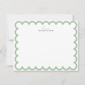 デザイン独自のノートカードグレータータンチェック縁ど ノートカード (正面)