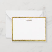 デザイン独自のノートカードモノグラムを作成 ノートカード (正面)