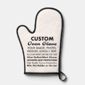 デザイン独自のパーソナライズされたキャンバスオーブンミット 鍋つかみ (正面)