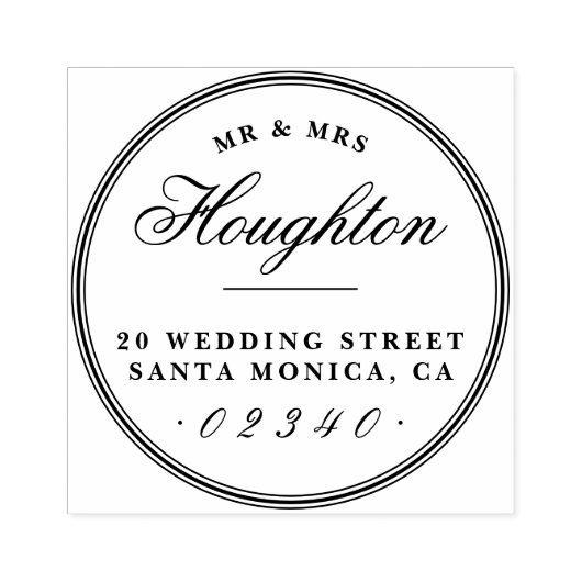 デザイン独自のパーソナライズされた差出人住所 ラバースタンプ (インプリント)