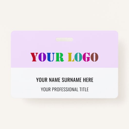 デザイン独自のビジネスロゴ名バッジテンプレート バッジ (裏面)