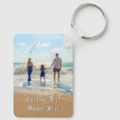 デザイン独自のファミリーフォトキーチェーンカスタム文字 キーホルダー (裏面)