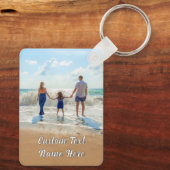 デザイン独自のファミリーフォトキーチェーンカスタム文字 キーホルダー (裏面)